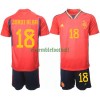 Maillot de Supporter Espagne Jordi Alba 18 Domicile Coupe du Monde 2022 Pour Enfant